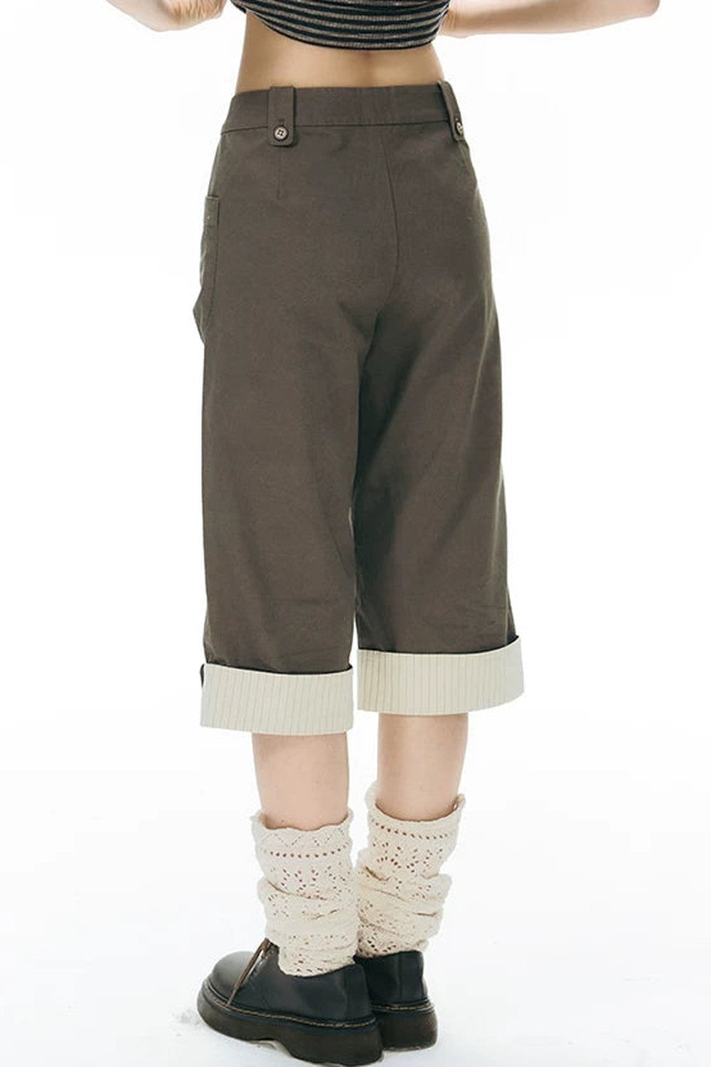 Patchwork Straight Leg Pants