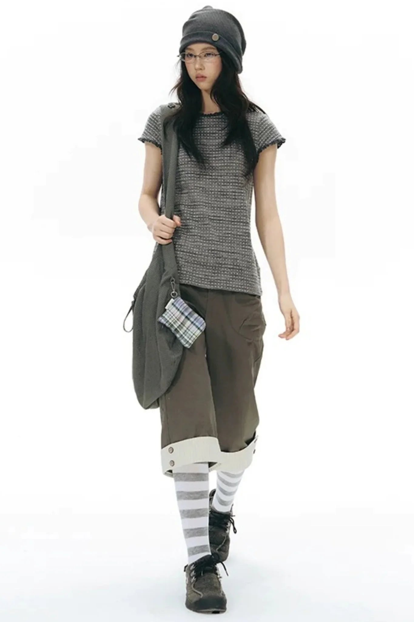 Patchwork Straight Leg Pants