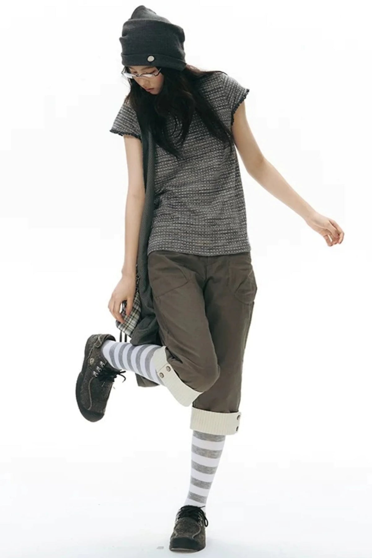 Patchwork Straight Leg Pants