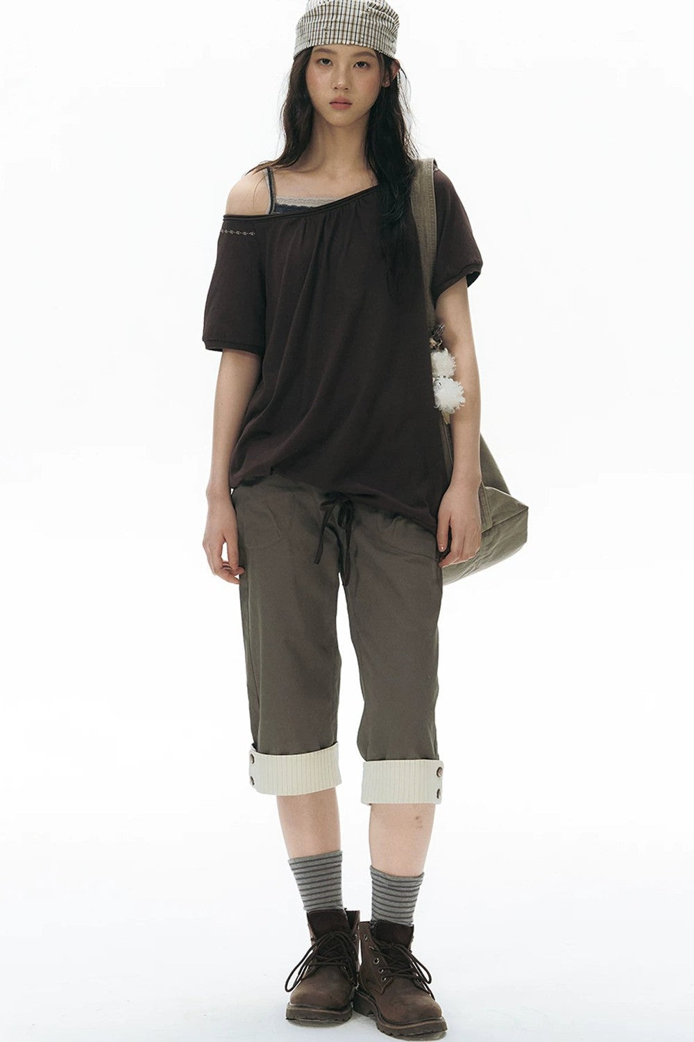Patchwork Straight Leg Pants