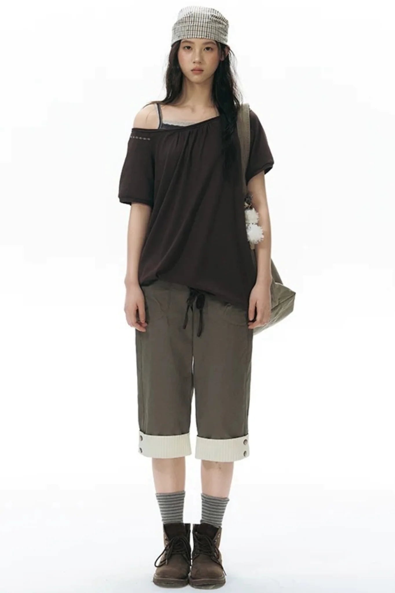 Patchwork Straight Leg Pants