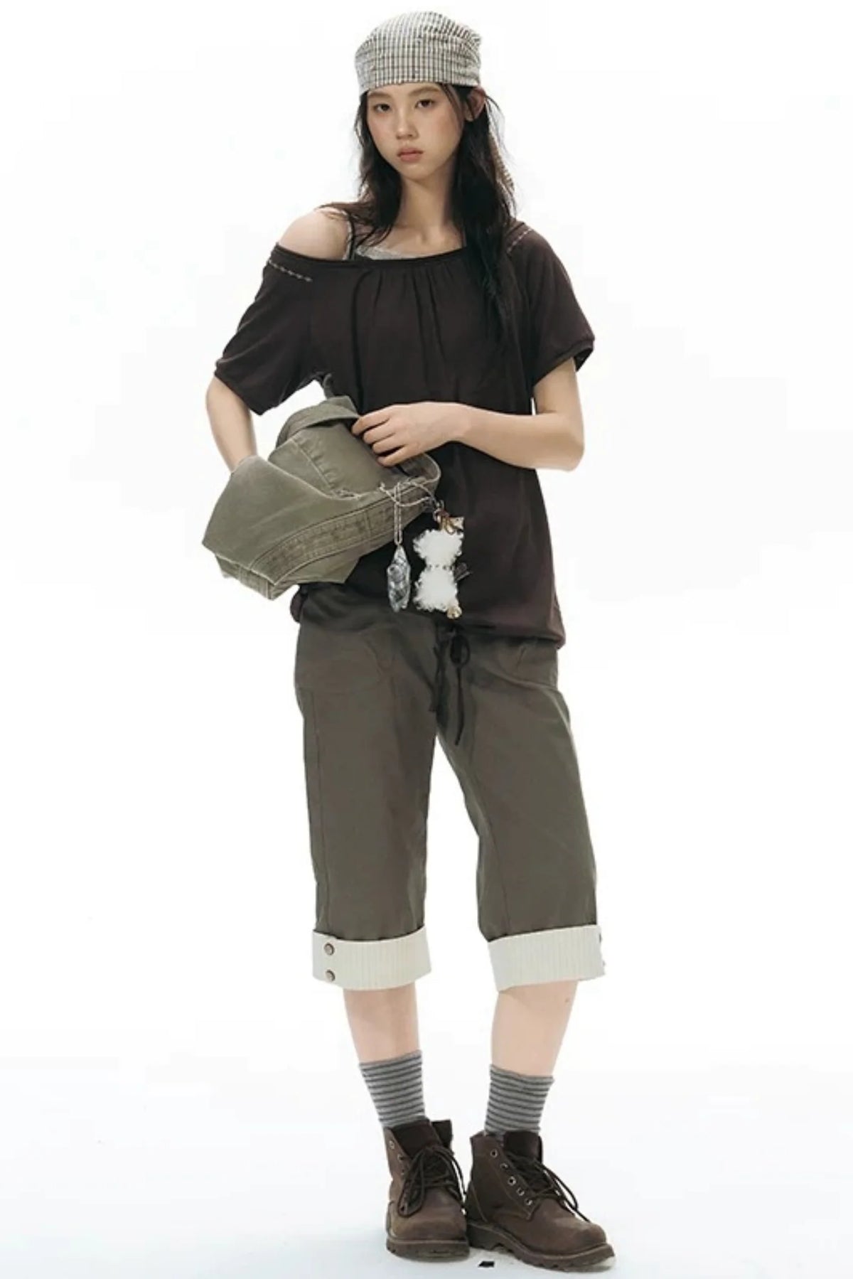 Patchwork Straight Leg Pants