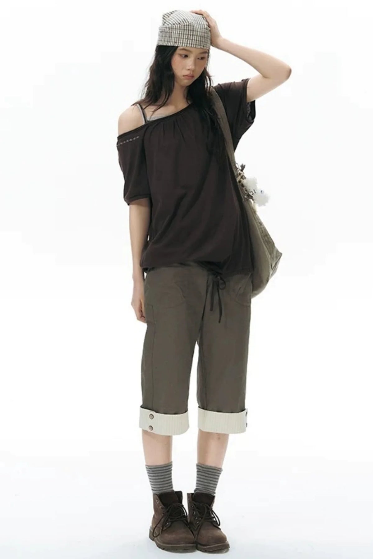 Patchwork Straight Leg Pants