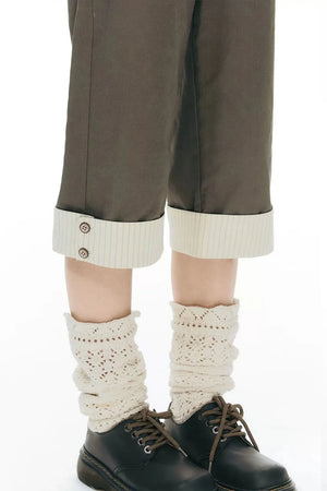 Patchwork Straight Leg Pants