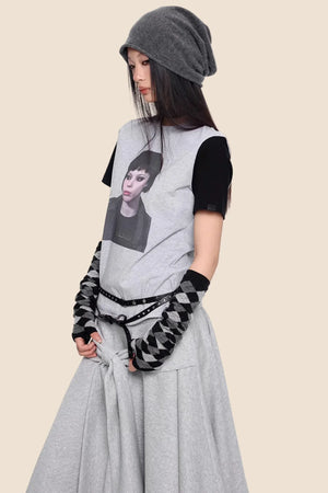 Patterned Raglan Summer Top
