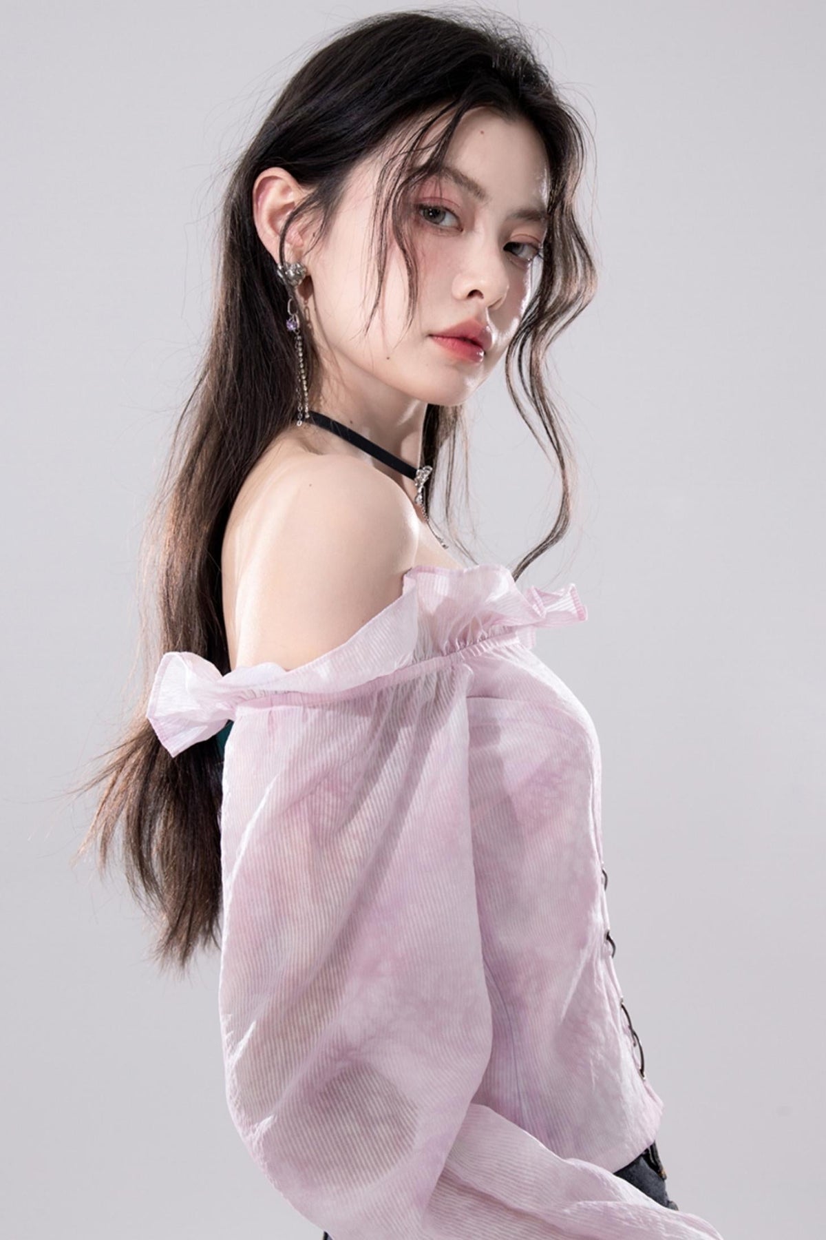 Peach One-Shoulder Top