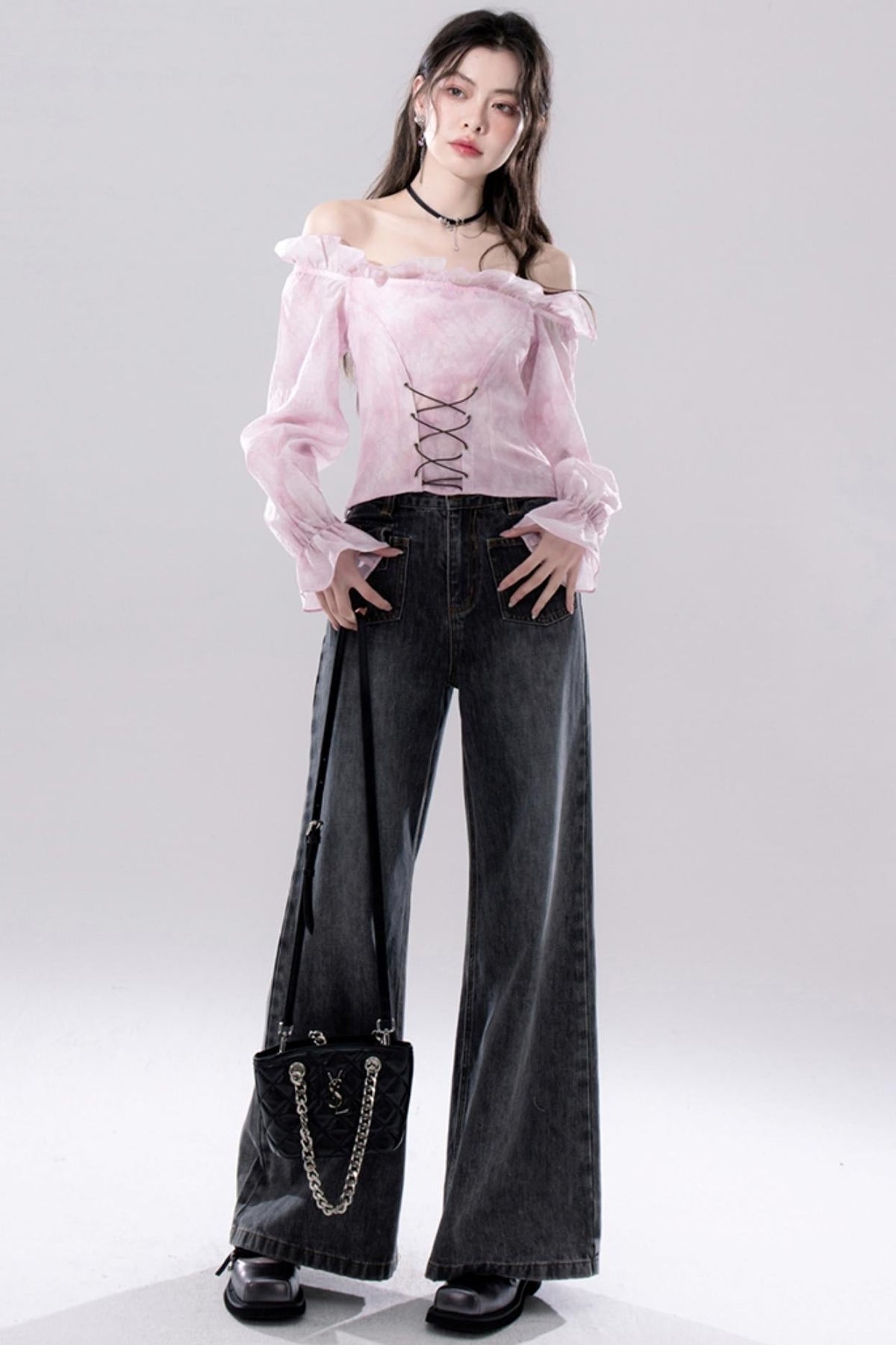 Peach One-Shoulder Top