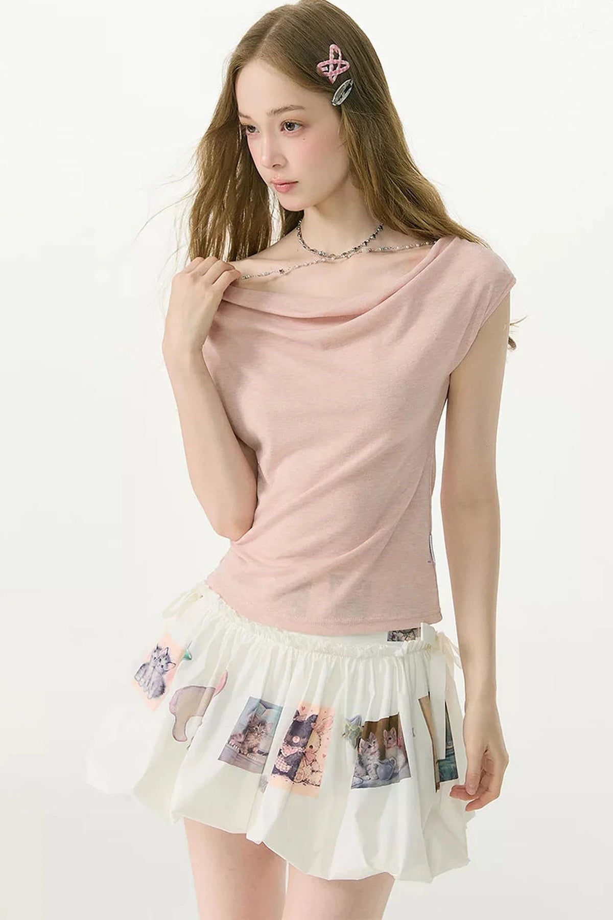 Peach Pink Chain T-Shirt