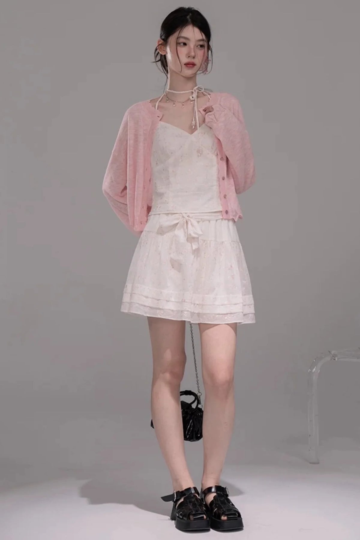 Peach Star Knit Cardigan