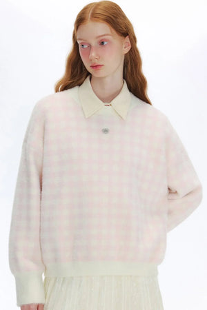 Pearl Jelly Bean Dropped Shoulder Sweater