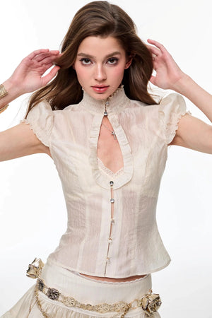 Pearl Waterdrop Top Skirt Set-Up