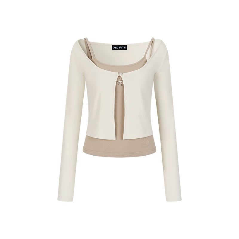 Pendant Blouse Vest Set