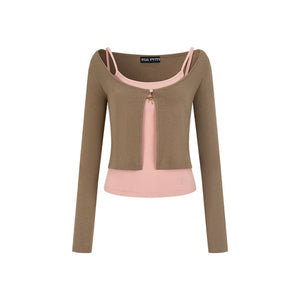 Pendant Blouse Vest Set