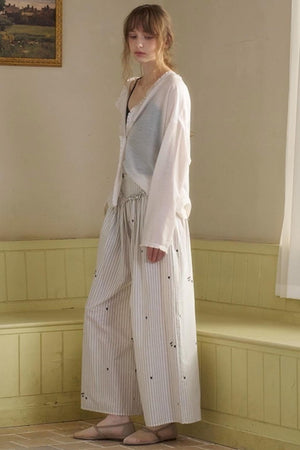 Penny Striped Suspender Pants Set-Up