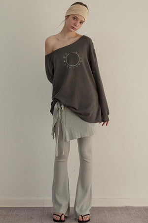 Personalized Slouchy Tie Sweatshirt