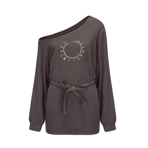 Personalized Slouchy Tie Sweatshirt