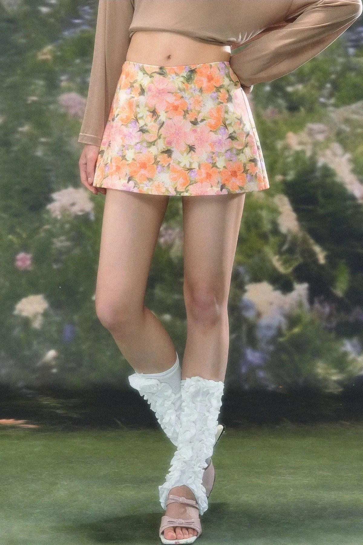 Petite Floral A-Line Skirt