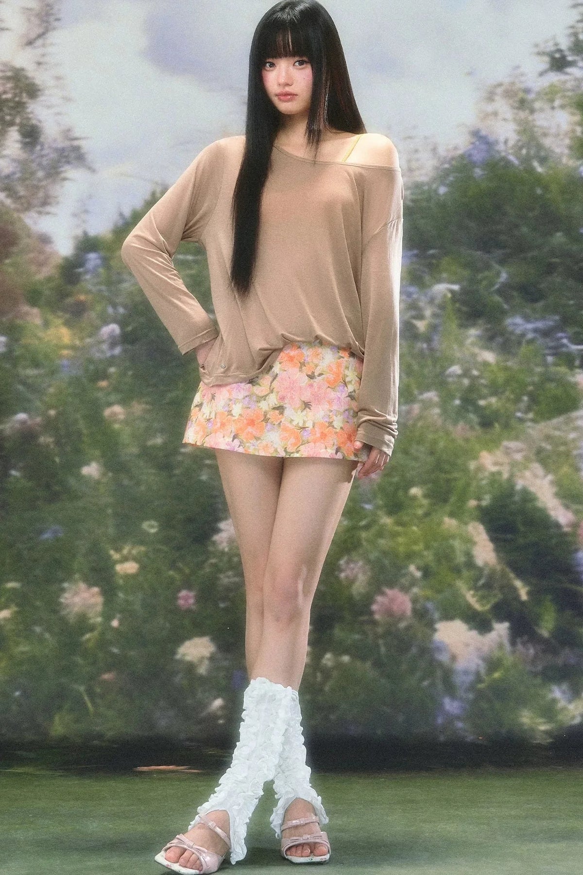 Petite Floral A-Line Skirt