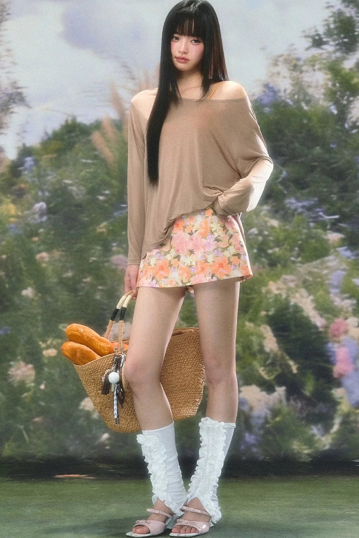 Petite Floral A-Line Skirt