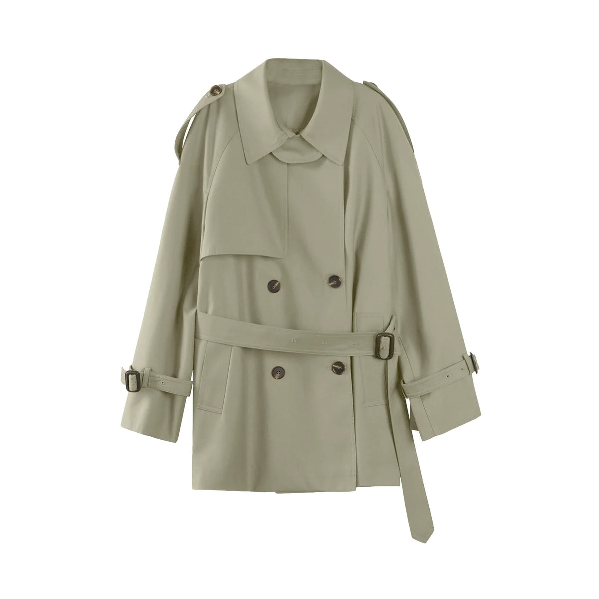 Petite Lace-up Trench Coat