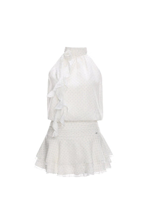 Petite Polka Dot Halter Dress Set-Up