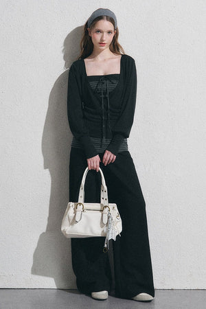 Petite Pullover Shirt With Camisole Set-Up