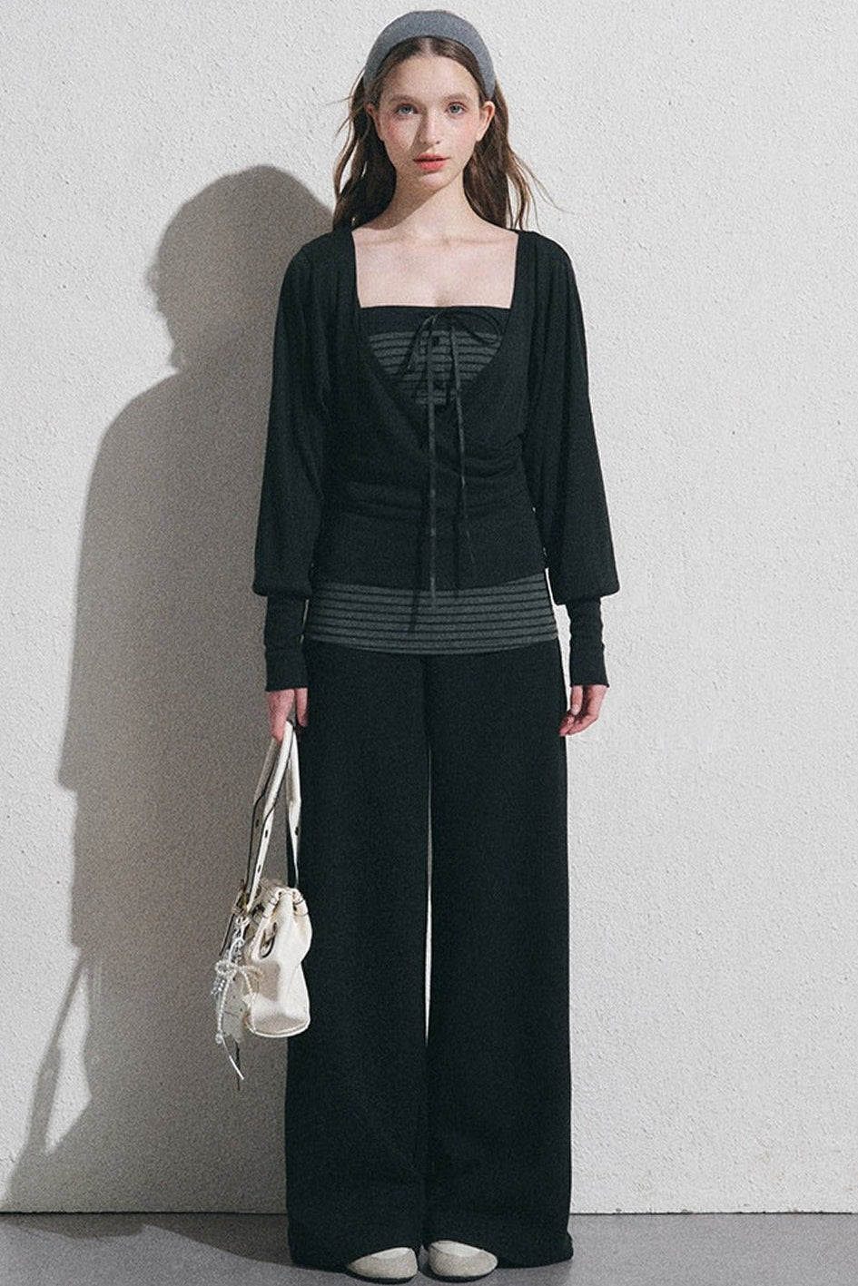 Petite Pullover Shirt With Camisole Set-Up
