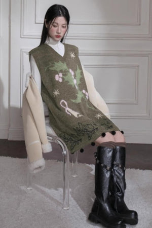 Pine Needle Knit Dress