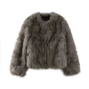 Pine-Soft Velvet Fur Coat