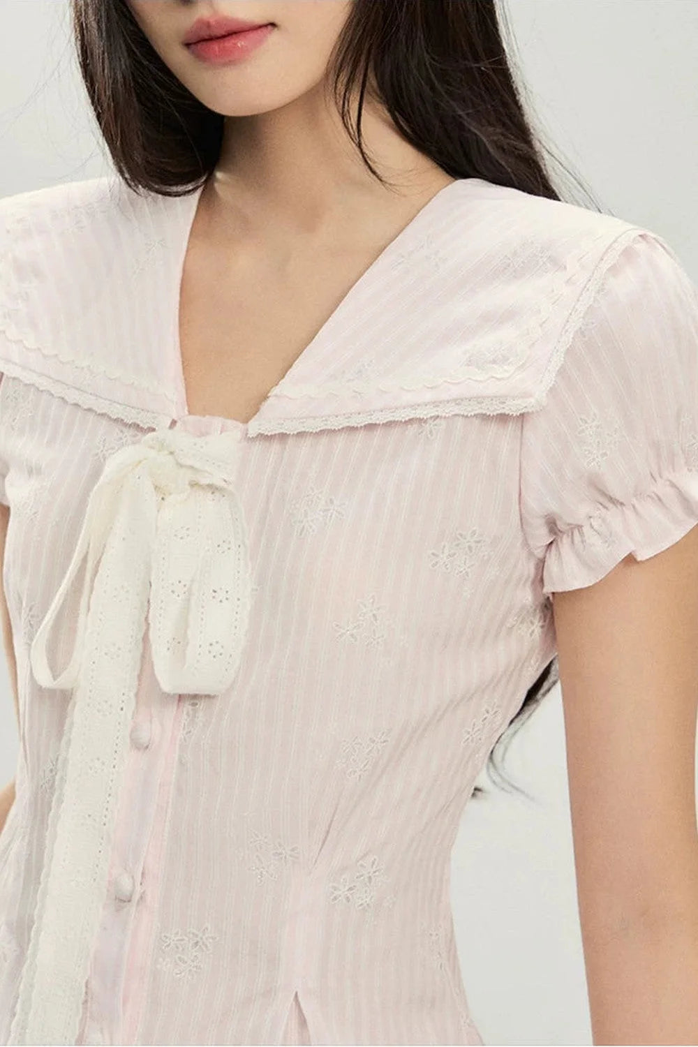 Pink Bow-Tie Summer Two-Piece Set