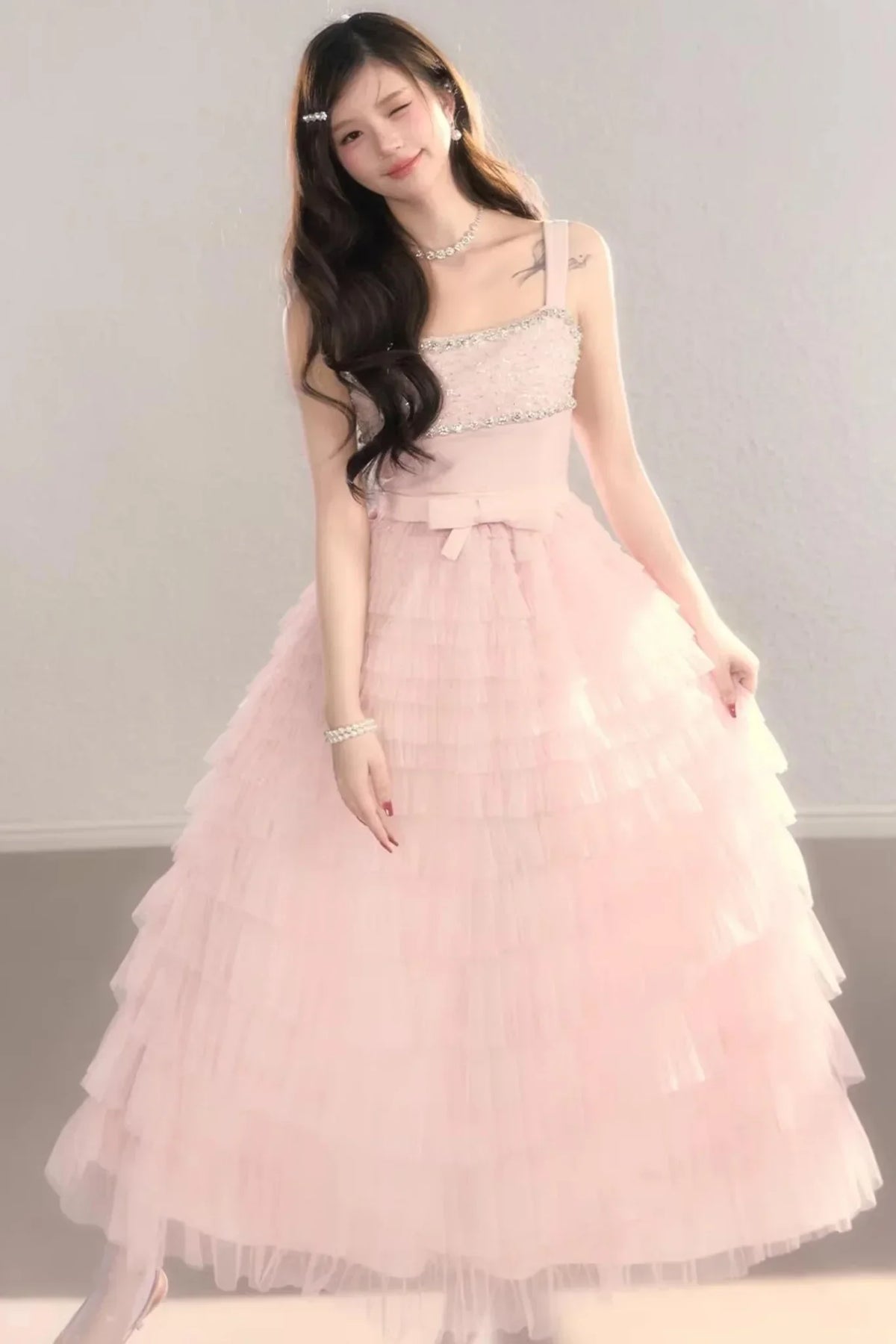 Pink Dream Lace Dress