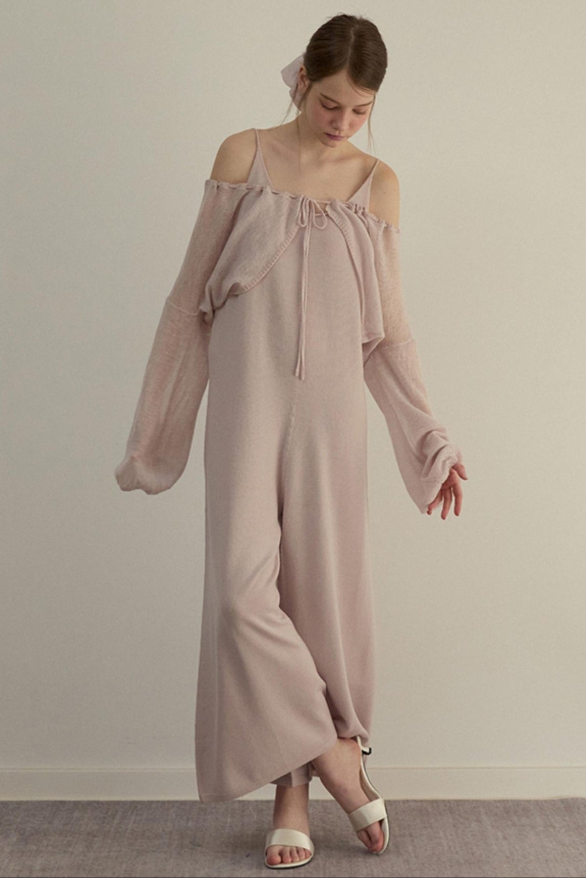 Pink Duo One-piece Pants Set-Up