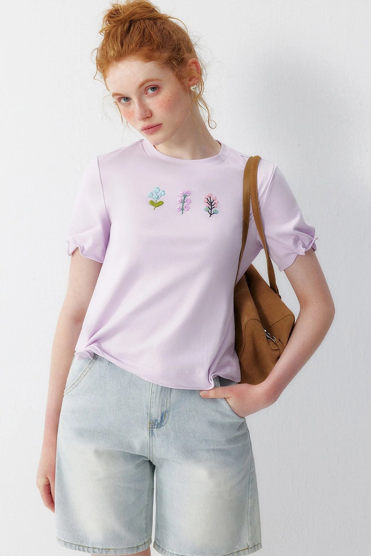 Pink Embroidery T-Shirt
