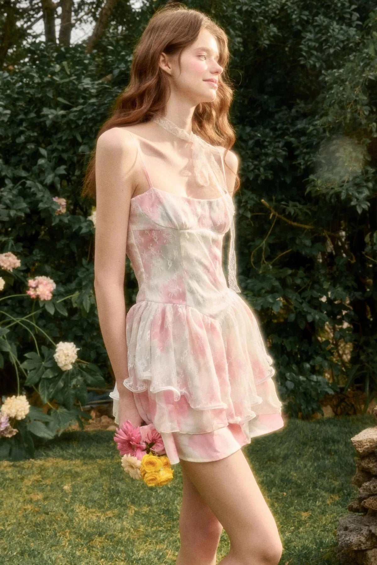 Pink Lakes Summer Lace Dress