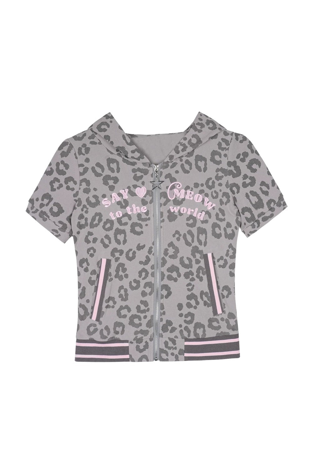 Pink Leopard Cat Ear Jacket