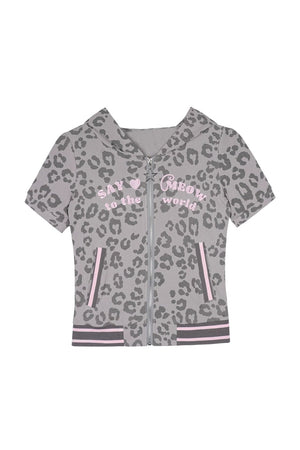 Pink Leopard Cat Ear Jacket