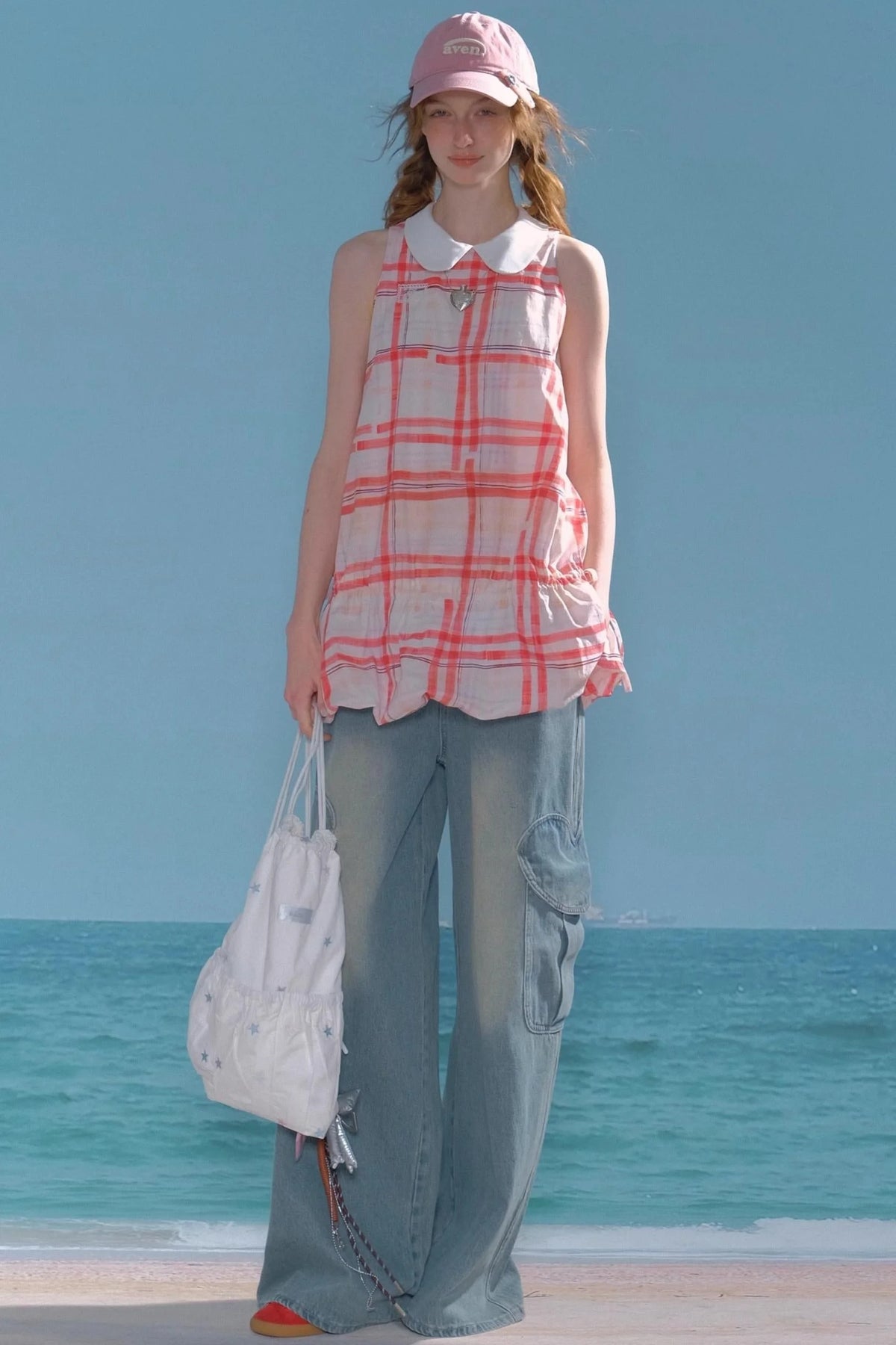 Pink Plaid Doll Dress