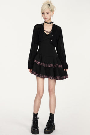 Pink Plaid Swing Dress
