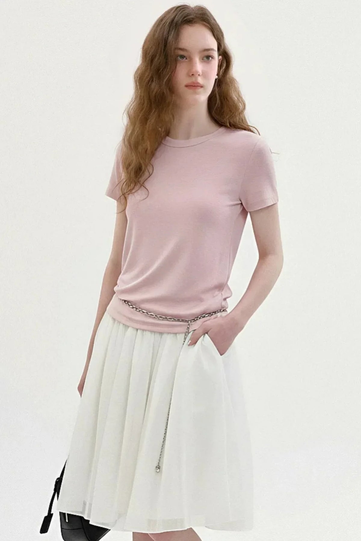 Pink Round Neck T-Shirt