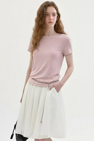 Pink Round Neck T-Shirt