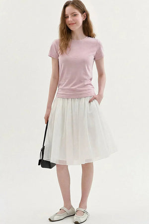 Pink Round Neck T-Shirt