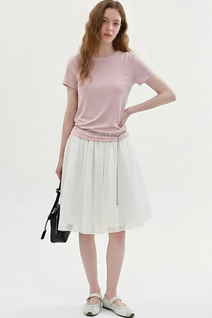 Pink Round Neck T-Shirt