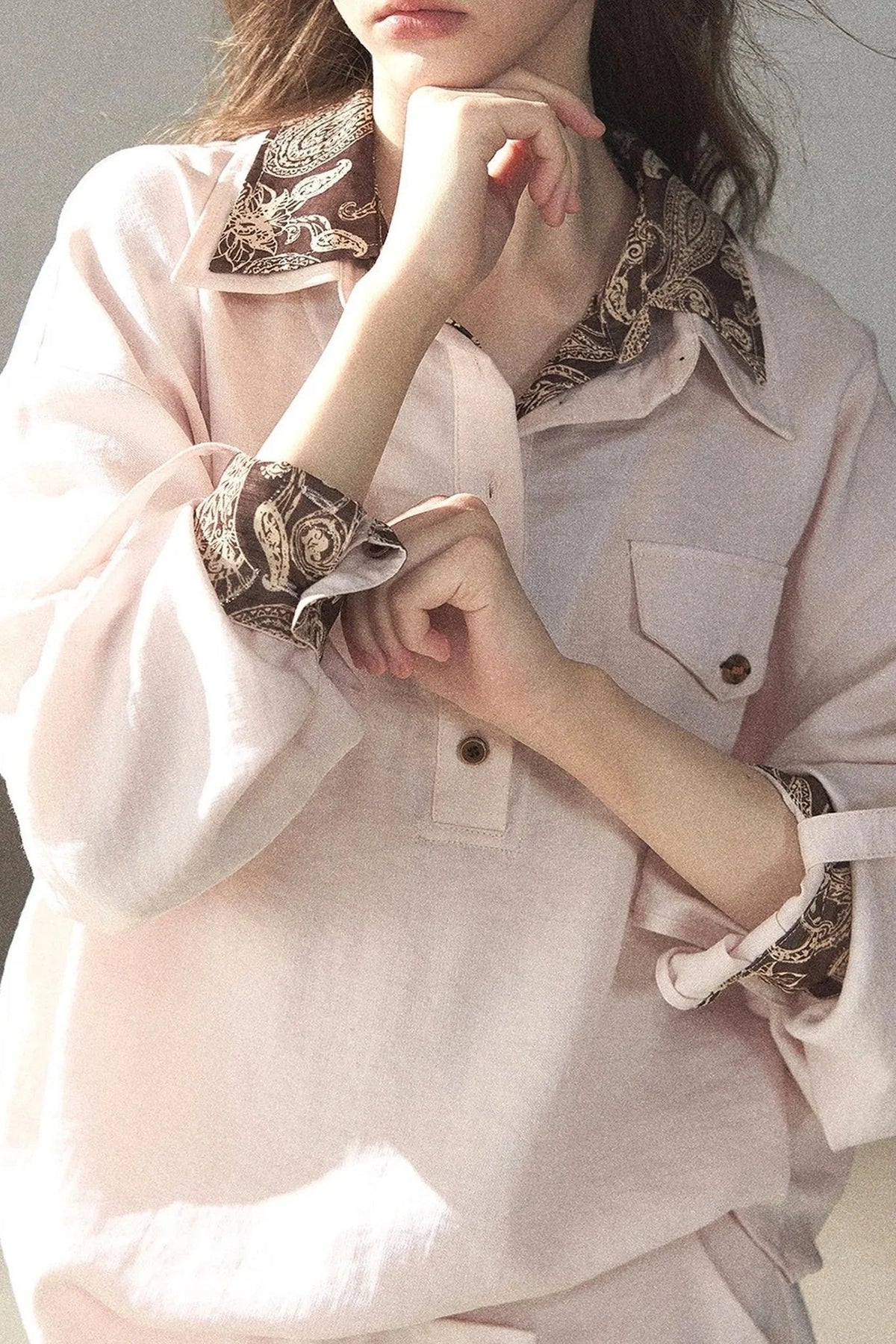 Pink Shirt And Shorts Set-Up