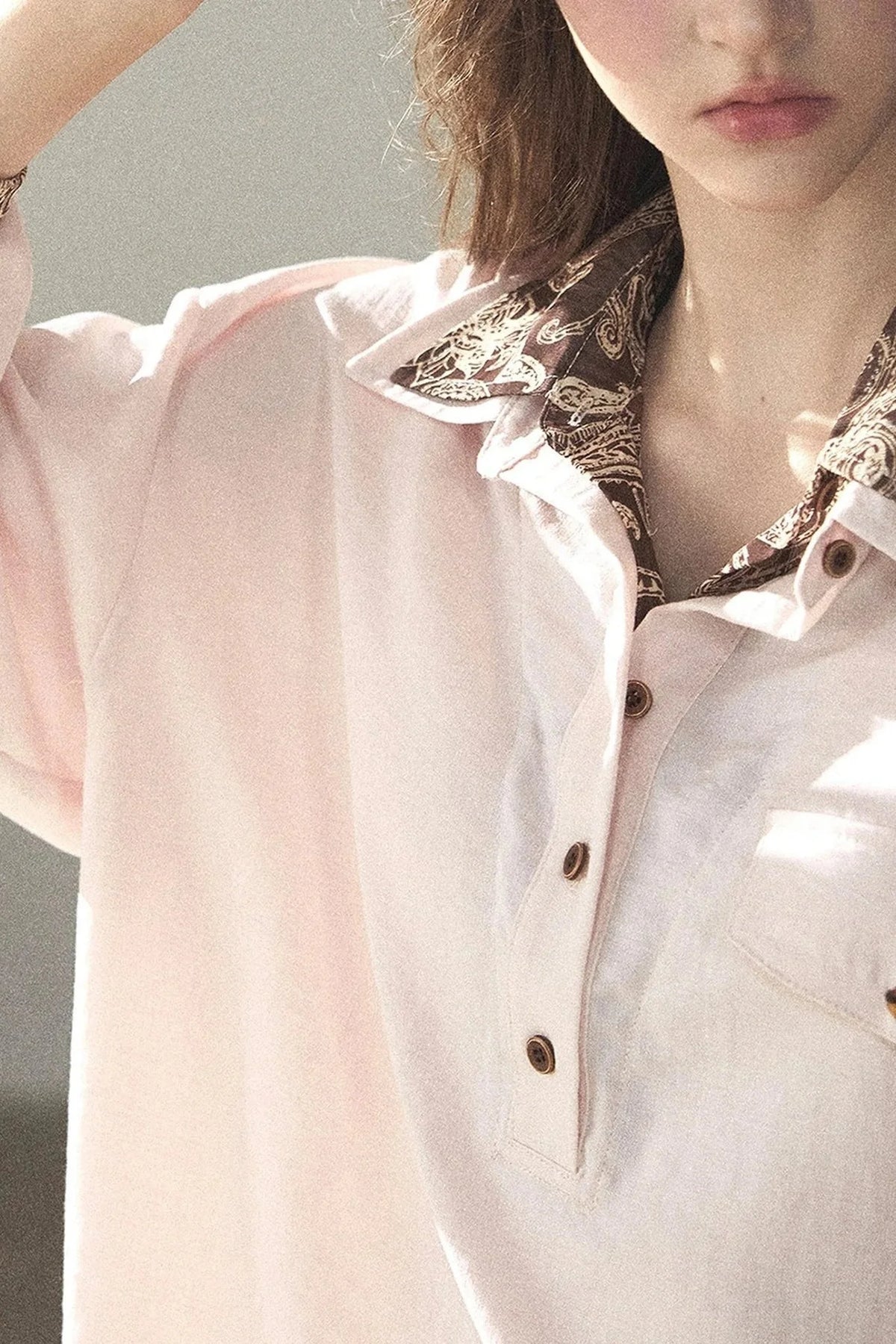 Pink Shirt And Shorts Set-Up