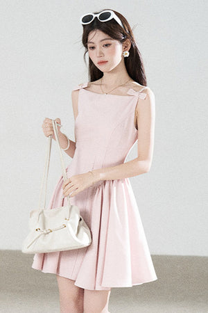 Pink Strap A-Line Dress