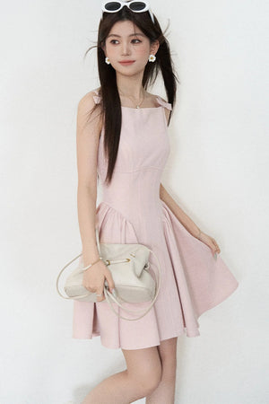 Pink Strap A-Line Dress