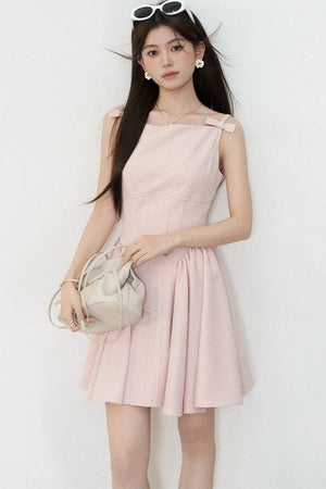 Pink Strap A-Line Dress