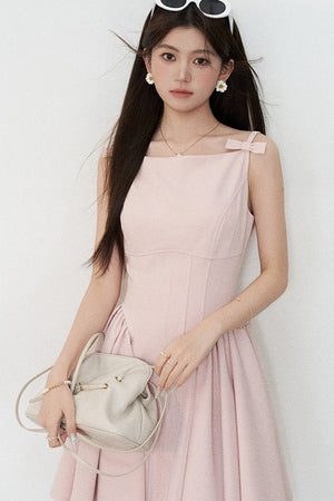Pink Strap A-Line Dress