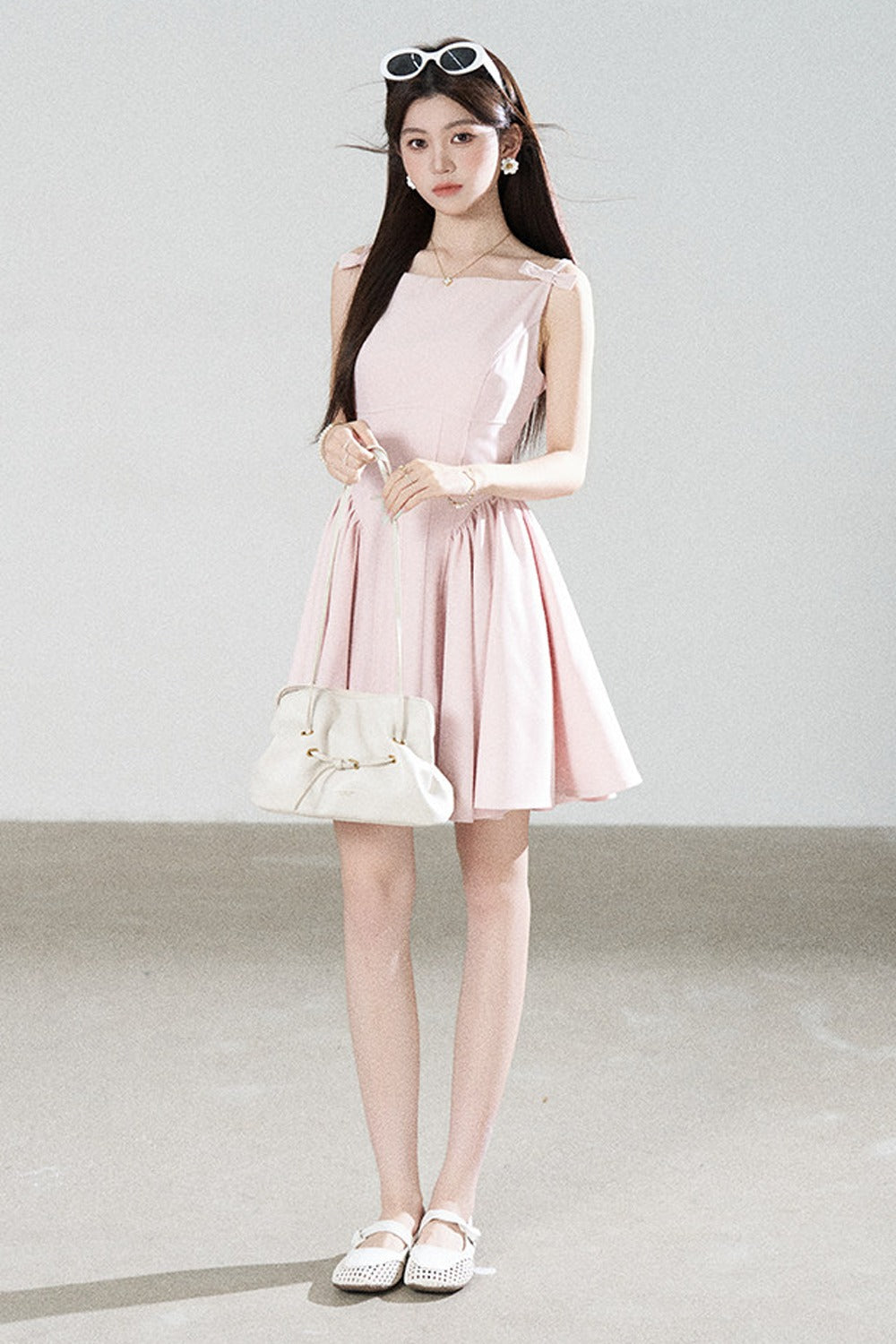 Pink Strap A-Line Dress