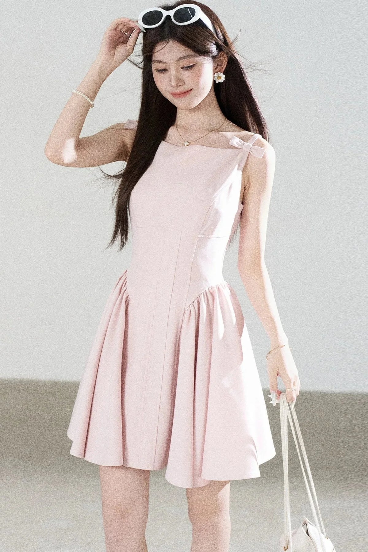 Pink Strap A-Line Dress